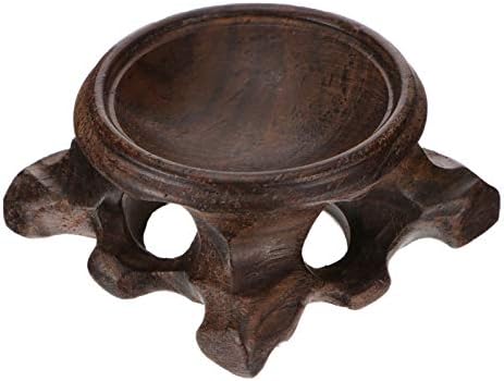 DOITOOL Wooden Sphere Stands for Display Crystal: Crystal Holder Wood Ball Stand Decorative Stone Rock Display Holder for Home Decor Gemstone