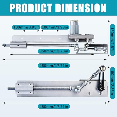 Linear Actuator, 3-15cm DIY Hubkolbenmotor linearantrieb Motor DC 24V 120rpm mit Drehzahlregler Teleskopische Linearantrieb Halterung mit Drehzahlregler