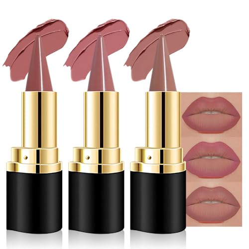 Image of Kaely 3Pcs Gradient Matte Lipstick Lip Liner Pencil Set for Women, 2in1 Flawless Contour Gradual Ombre Effect Lip Pencil Makeup Waterproof, labiales mate 24 horas originales, 11+16+18