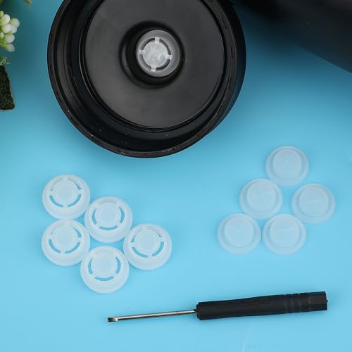 Gosknor 6pcs Dispensing Valves Compatible with Under Armour 32oz Water Bottle Lid, BPA-Free Silicone Valves & Plastic Inserts with Screwdriver Water Bottle Replacement for Gatorade GX Squeeze Bottle