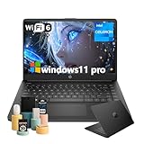 HP Student Business Laptop Computer - Free CD/DVD Drive • 16GB Memory • 128GB eMMC • Intel 4-Core Processor • 14' Anti-Glare HD Display • Intel UHD Graphics • HD Display • Win11 Pro(Black)