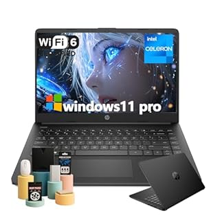 HP Student Business Laptop Computer - Free CD/DVD Drive • 16GB Memory • 128GB eMMC • Intel 4-Core Processor • 14" Anti-Glare HD Display • Intel UHD Graphics • HD Display • Win11 Pro(Black)