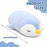 FFxiong 22" Penguin Plush Pillow Cute Kawaii Stuffed Animal Doll Soft Fluffy Gift for Kids Girls Boys Birthday Christmas Valentines