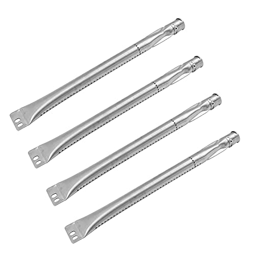 Clivimi 15 5 16” Stainless Steel Gas Grill Burners, Grill Burner Pipe Tube BBQ Gas Grill Replacement Parts Kit for Brinkmann 810-2410-S, 810-2545-W, Charmglow 810-7451-F, Savor Pro GD4210S, GD4210S-B1