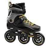 Rollerblade RB 110 Unisex Adult Fitness Inline Skate, Black/Saffron Yellow, Urban Performance Inline Skates