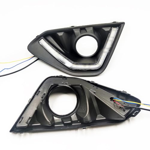 BAKUGO 2 pçs carro LED luz de corrida diurna luz de neblina luz de pára-choques dianteiro DRL luz de