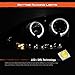 AKKON - For VW Rabbit GTI Jetta R32 Black Bezel Halo DRL LED Strip Halogen Type Projector Headlights