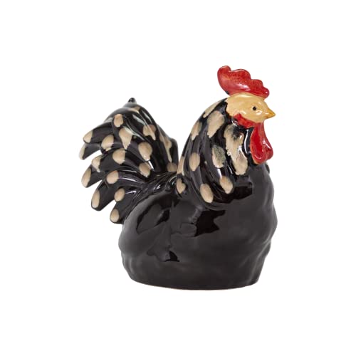 Tic Collection 35-093 Whimsical Black Rooster Statue #TOP1