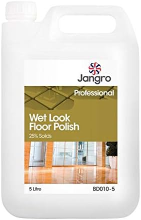 Wet Look Floor Polish, Jangro 25% Solids For Wooden Vinyl Marble Laminate & More