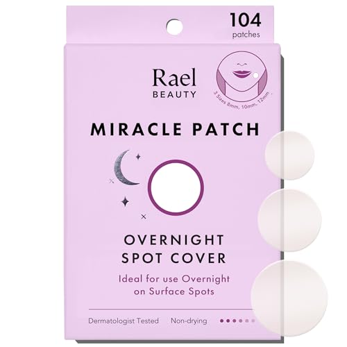 Rael Overnight Hydrocolloid Acne Patches - Extra Adhesion, Vegan & Cruelty-Free, 104 Count (3 Sizes)