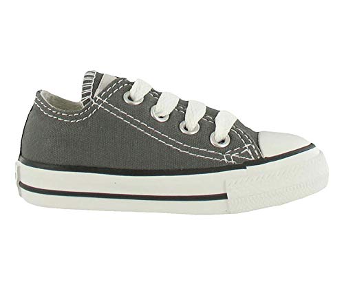 Converse Unisex-Baby Chuck Taylor All Star Low Top Sneaker, charcoal, 3 M US Infant
