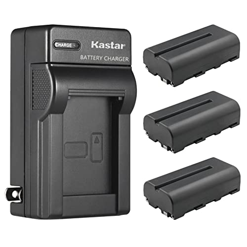 Image of Kastar 3-Pack NP-F550 / NP-F570 Battery and AC Wall Charger Replacement for YongNuo YN300, YN300-III, YN600, YN600L II, YN900, YN900 II LED Pro Video Light, YN1200 PRO-LED Video Light