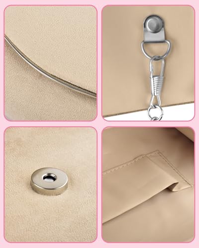 Image of TINDTOP Clutch Purses for Women, Formal Evening Bags Suede Shoulder Envelope Party Handbags Wedding Cocktail Prom Clutches