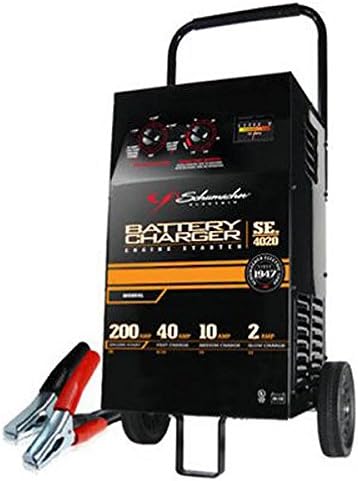 Schumacher SE-4020 10/40/200 Amp Wheel-Style Charger/Starter,black