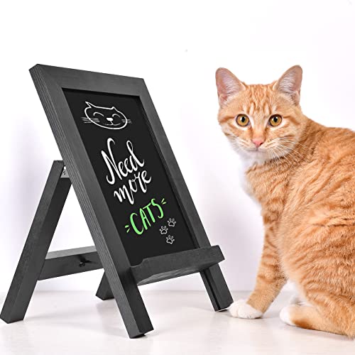 Toraso Tabletop Chalkboard Sign, Solid Pine Wood Framed Standing Chalkboard, 8.5×12" Small Kitchen Countertop Memo Board Décor For Home, Café, Bar, Wedding, Black(Zjhb-Bk-2232) #TOP6