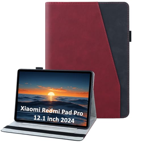 Housse Xiaomi Redmi Pad Pro Rouge Idéale pour Travailler en Train