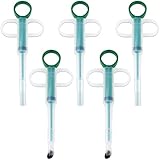 Naturahand 5PCS Pet Pill Shooter Plunger Popper for Small Cats Dogs Soft Tip Tablet Pusher Animal Medicine Medical Feeding Tool Accessories for Animals