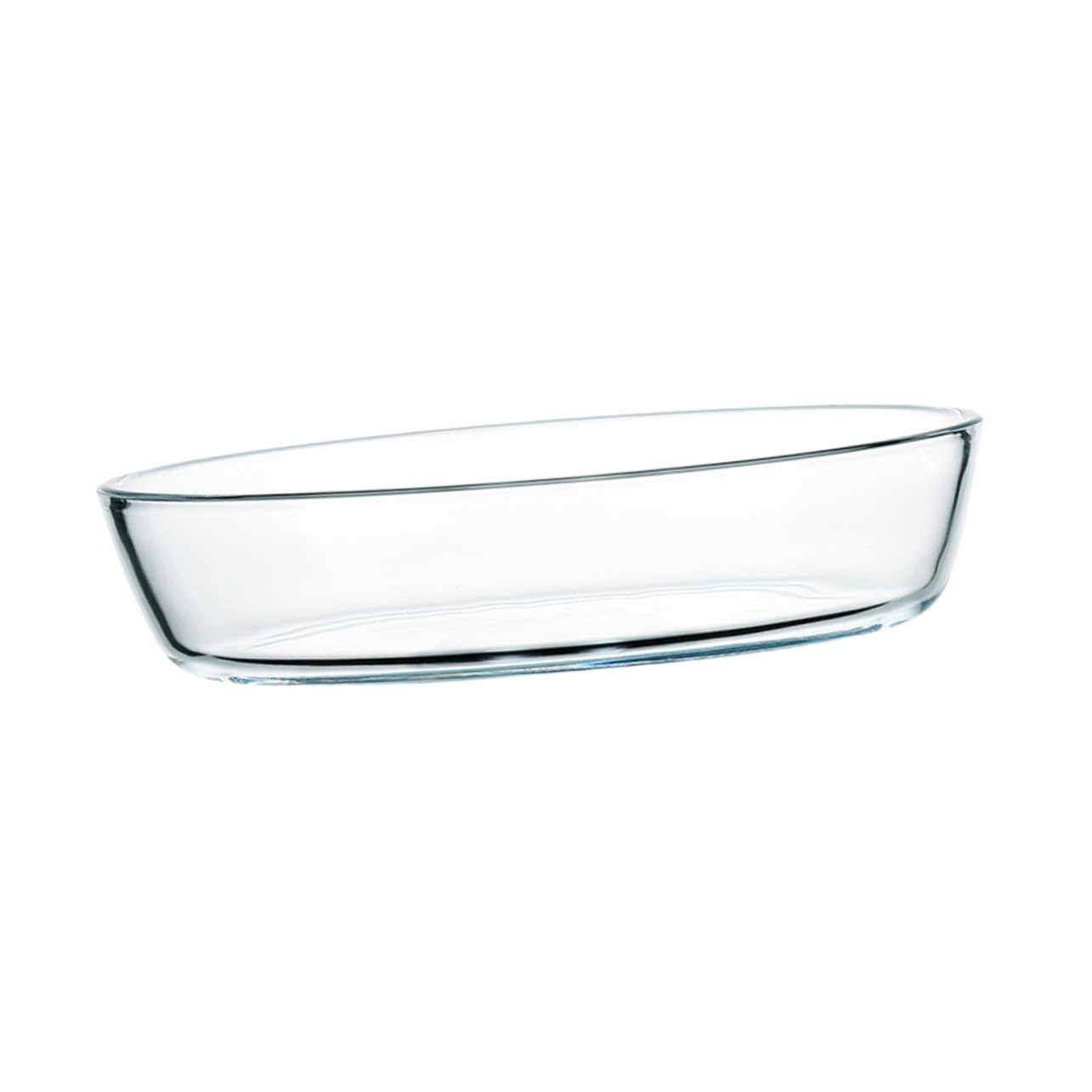 Lurrose Ovale Glas Servierplatte und Backform für Haushalt Mikrowellengeeignet Leicht zu Reinigen Vielseitig als Salatteller und Bräter Verwendbar