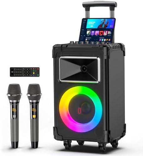 JYX 500W Karaoke Machine with 10 Inch Woofer and Trolley