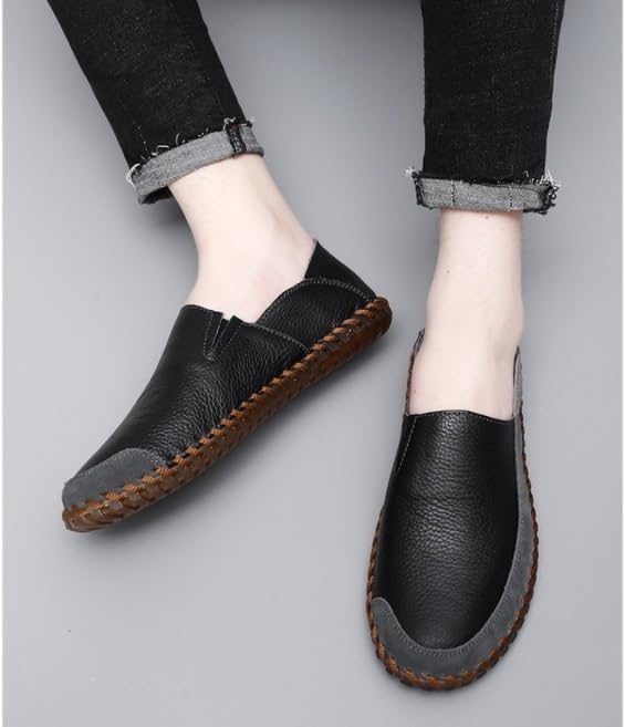 Men's Casual Loafers, Slip-on for Easy on, Leather Panels in Suede, Moccasins, Suitable for Everyday Walking, Driving, etc3