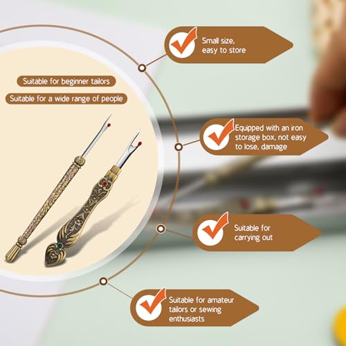 Vintage Seam Rippers, Stitch Remover Tool, Thread Ripper, Metal Seam Rippers for Sewing Needle Work Hand Sewing Knitting Craft