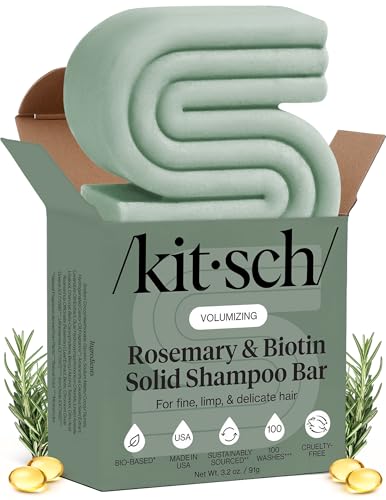 Kitsch Rosemary & Biotin Shampoo Bar - For Hair Growth, Strengthening, Thickening & Volumizing...