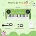 Upgraded 37 Keys Kids Piano Keyboard – Portable Toddler Music Toy Keyboard with Microphone Musical Instrument Birthday Gift for 3 4 5 6 Boys Girls, Green