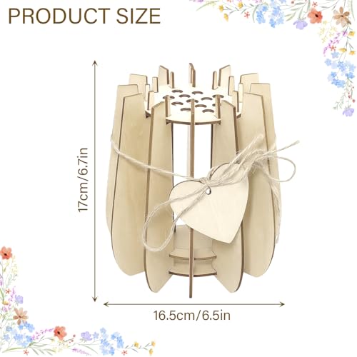 Image of Wooden Vase for Lego Flowers Bouquet, 3D Puzzle Vase Compatible with Lego Botanicals Collection, Roses, Sunflowers for Adults Display