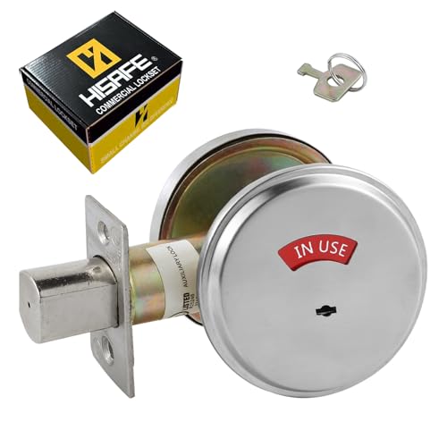 HISAFE in-Use/Vacant Commercial Deadbolt for Bathroom/Office 2-3/4Backset