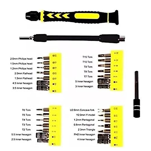 Jogo De Chaves Precisão 38 Em 1 Imã Magnético Manutenção Notebook Celular Smartphone CBRN20355 - Com