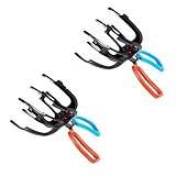 TJHBMNC Fischgreifer mit 3 Krallen, Metall-Angelzange, Fischkontrolle, Klauenzange, Griffwerkzeug, 3 Zähne, Angelzange für die meisten Süßwasser-Fische, 2 Stück