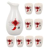 Bouteille à saké – ce kit à saké peut être utilisé pour un goûter ou simplement comme objet de décoration, à la fois pratique et esthétique. coupe de service à saké en céramique