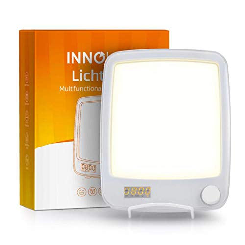 WFTD SAD Phototherapielampe, LED Emotionale Lampe, Bionic Sunlight, Stufenloses Dimmen, Intelligentes Timing, Integrierte 5 Alarme, Linderung Saisonaler Affektiver Störungen Cover