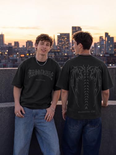 Image of EMMIOL Mens Y2k Baggy Shirts Graphic Tees Oversized Crew Neck Short Sleeve Streetwear Tshirts Summer Tops 2026