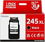 Pitooler 245XL Cartouche d'encre Remplacement pour Canon PG-245/243 Noir Compatible avec Pixma TS3420 TR4520 MX492 MX490 TS3425 MG2525 TS3320 MG2524 TS3400 TS3300 TS3429 MG3022 MG2920