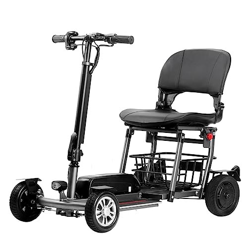 Rubicon FX4: Practical Foldable Mobility Scooter with 15-Mile Range, 9 mph Speed, Adjustable Handlebar, Lightweight and Compact Design (Model1)
