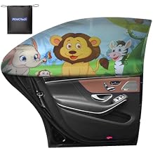 Car Window Shades2 Pack-Side Window Sun Shades, UV Protection Breathable Spandex Baby Window Covers, Universal Fit Most of Cars, Protect Privacy for Family-27.2"x39.8", Forest Green