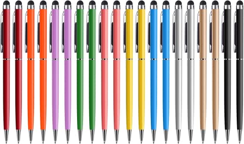 Stylus Pen for Touch Screens Tablet Stylus Pen Compatible with iPad iPhone Android Kindle Fire Samsung Phone Stylus Pens with Black Ballpoint Pens 2 in 1 20 Pack