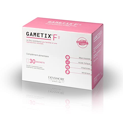 Densmore - GAMETIX F - Fertilité femme et Grossesse - Complément Alimentaire pour femme à base Vitamines et Minéraux, Myo-Inositol, Acide Folique - 30 sachets (poudre) - 1 mois - Fabriqué en France Cover