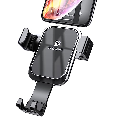 Gravity Car Phone Mount FLOVEME Cell Phone Holder for Car Hands Free Auto Lock Air Vent Car Phone Holder Compatible iPhone 11 Pro XS MAX X XR 8 7 6 Plus Samsung S10 S10E S9 S8 Plus S7 Edge Note 8 9 10