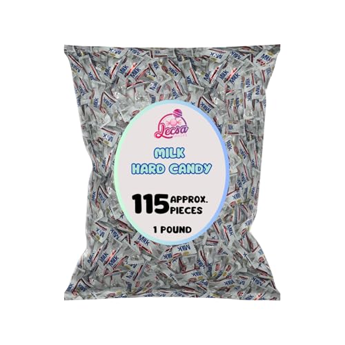 LECSA SPECIALTY SNACKS Milk Hard Candy: Smooth and Rich Flavor - Individually Wrapped for On-the-Go...