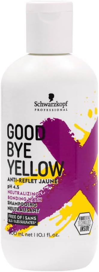 Schwarzkopf Professional Goodbye Yellow Neutralising & Anti-Yellow Sulfate Free Purple Shampoo | 300 Ml