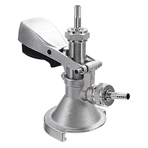 DIYARTS Conector de Cerveza - Barril Acoplador de Cerveza Conectores de Dispensador de Cerveza Válvula Lavado de Cerveza de Acero Inoxidable Válvula Lavado de Cerveza