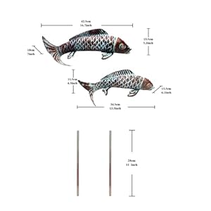 Set of 2 Koi Fish Decor Outdoor Statues Sculptures Antique Copper Garden Pond Fishes Art Metal Koi Fish Statue Outside Garden Décor Ornaments for Outdoors,Patio,Yard,Lawn,Pond,Home Decorations Set of 2 Koi Fish Decor Outdoor Statues Sculptures Antique Copper Garden Pond Fishes Art Metal Koi Fish Statue Outside Garden Decor Ornaments for OutdoorsPatioYardLawnPondHome Decorations