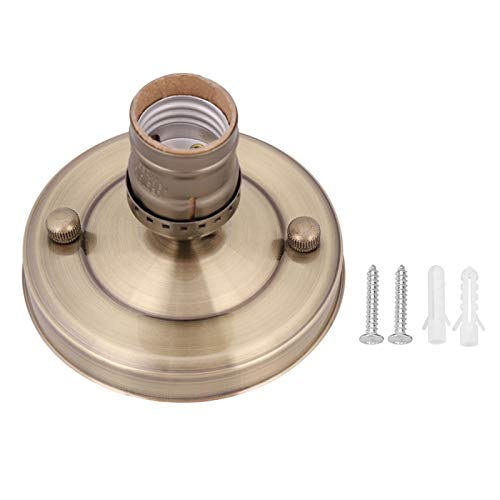 Ceiling Light Base Holder E26/E27 Vintage Industrial Ceiling/Wall Light Base Holder Pendant Bulb Lamp Screw Socket