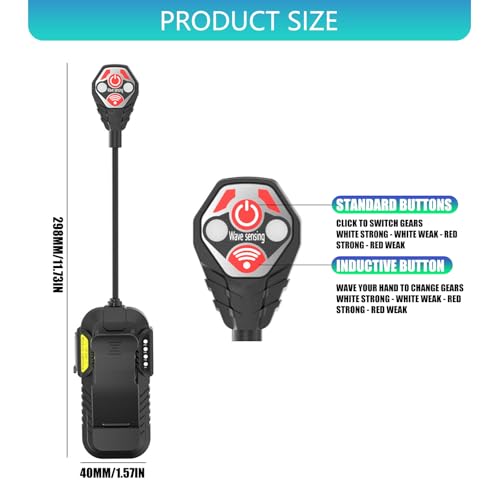 Linterna frontal recargable USB y luces LED con sensores de movimiento 3