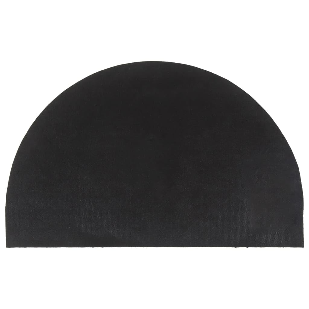 Tapis de Porte Naturel Demi-Rond 50x80cm Fibre de Coco touffeté Paillassons Brun,155601