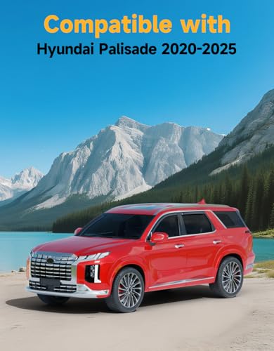 Image of in-Channel Window Visors Rain Guard for Hyundai Palisade 2020-2025 | Extra-Thick,Extra Durable,Window Deflectors,Vent Visors,Vent Shades,Car Accessories,Polycarbonate (PC)