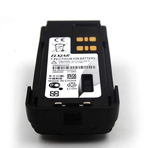 Elxjar (2-Pack) 7.4V 2600Mah Pmnn4409Ar Replacement Two-Way Radio Battery For Motorola Xpr7350 Xpr7580 Xpr7550 Xpr3300 Apx4000 Apx1000 Xpr3300 Xpr3500 Xpr7550 Xpr7580 Xpr7350 Dp4400 Pmnn4448 #TOP7