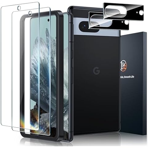 LK 2-Pack Tempered Glass Protectors for Pixel 8 Cover